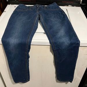 Blue jeans slightly worn